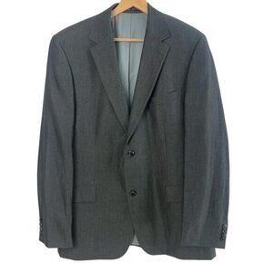 Boss Hugo Size 46L Men's Colombo Wool Linen Sport Coat Blazer Jacket Gray Work